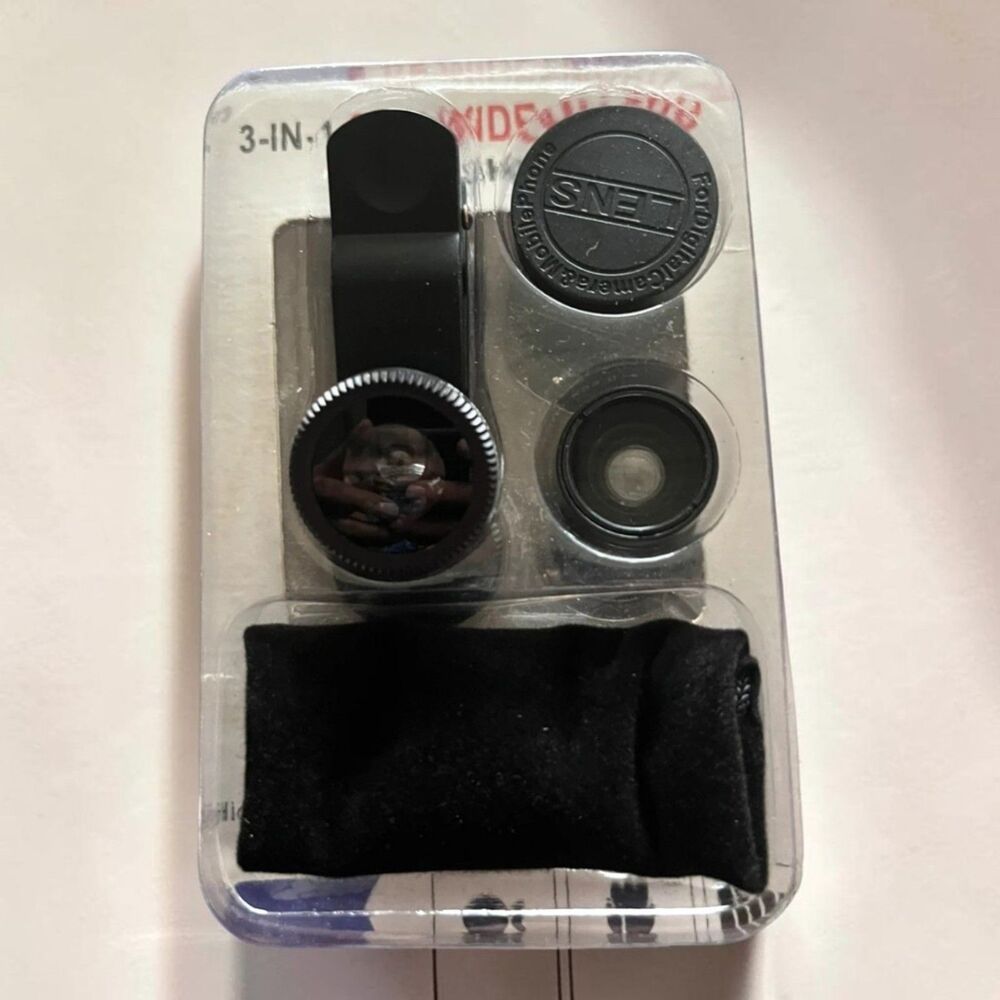 HD360X 3-in-1 Universal Phone Camera Lens Kit, Wide Angle Macro Fisheye, Clip-On - Picture 2 of 5